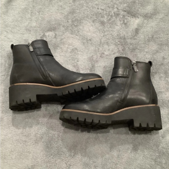 BLONDO Dahlia Black Nubuck Leather Waterproof Bootie Women's Size 8M - Picture 7 of 9